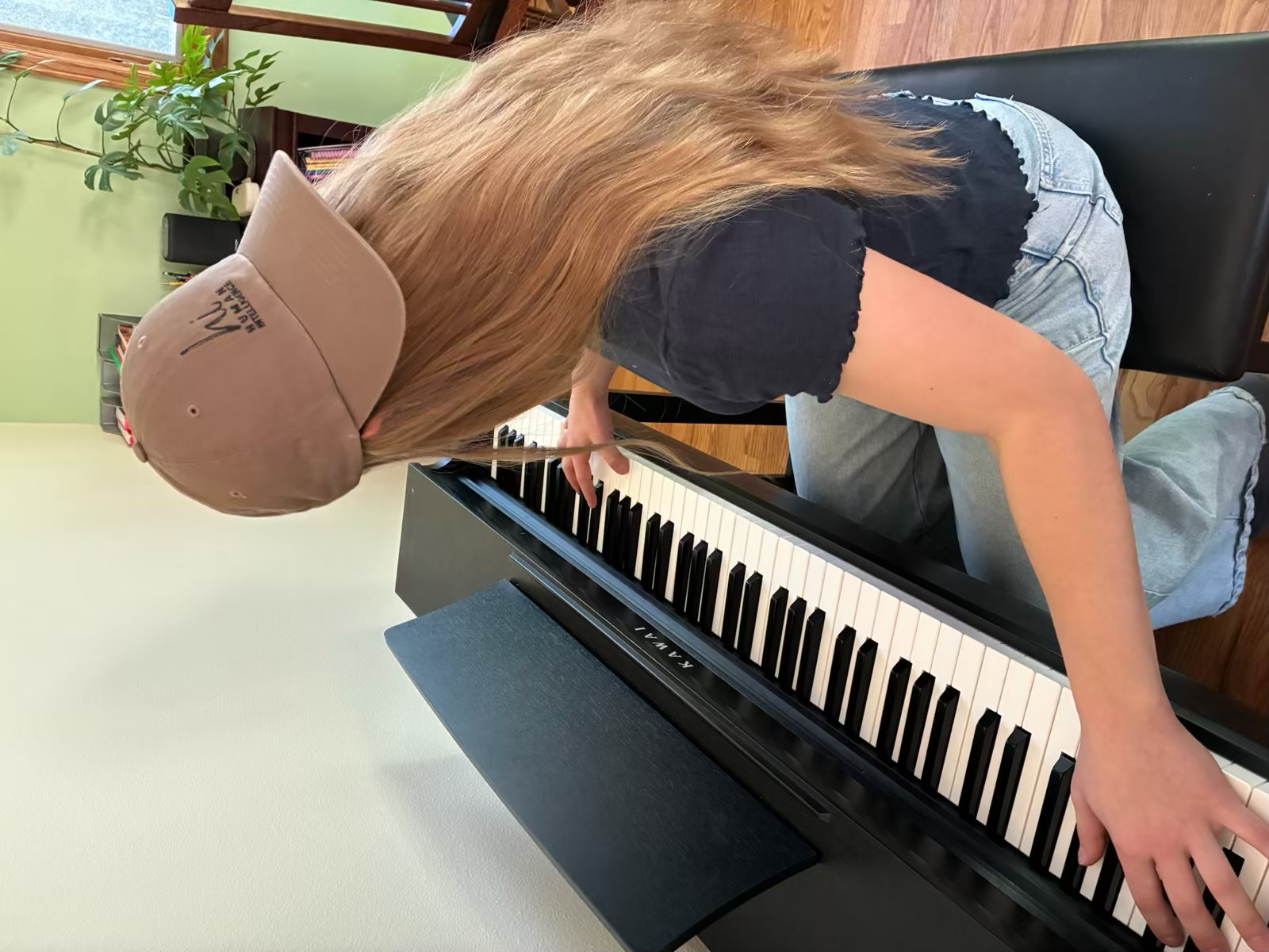 Incognito human playing piano, Boulder CO